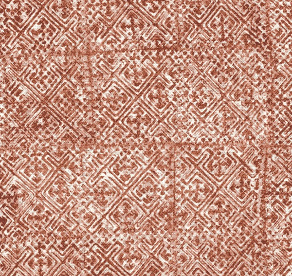 Chapman Cinnabar by Roth & Tompkins Fabric - Cotton, Viscose, Linen - India - 15,001-30,000 double rubs - V: 11.5"  H: 27.75" - 54" - Fabric Carolina -