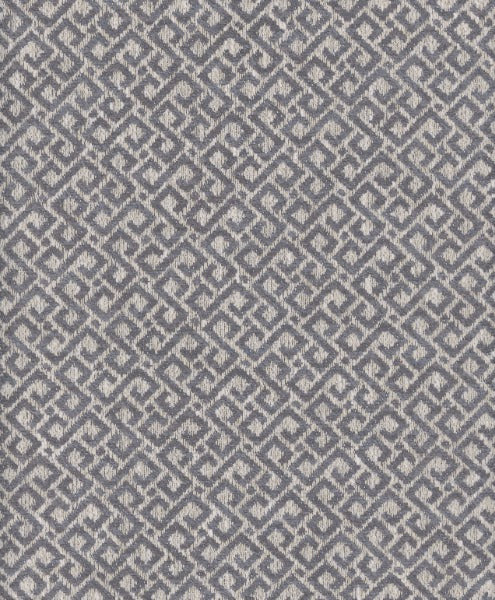 Lugano Slate by Roth & Tompkins Fabric - 82% Polyester; 18% Cotton - India - 50,001-100,000 double rubs - V: 1.5"  H: 1.75" - 54" - Fabric Carolina -