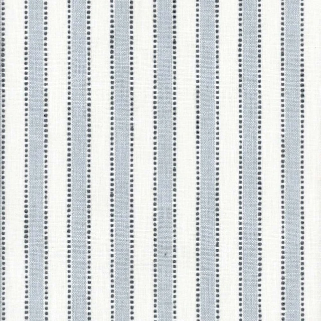 Madaket Stripe Stream by Roth & Tompkins Fabric - 42% Cotton 41% Polyester 12% Viscoe 5% Linen - India - 50,001-100,000 double rubs - 54" - Fabric Carolina -