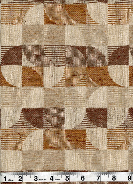 Prospect Cocoa Clay by Heritage Fabric - 86% Polyester; 14% Cotton - India - 15,001-30,000 double rubs - V: 8  H: 6.75 - 54" - Fabric Carolina -