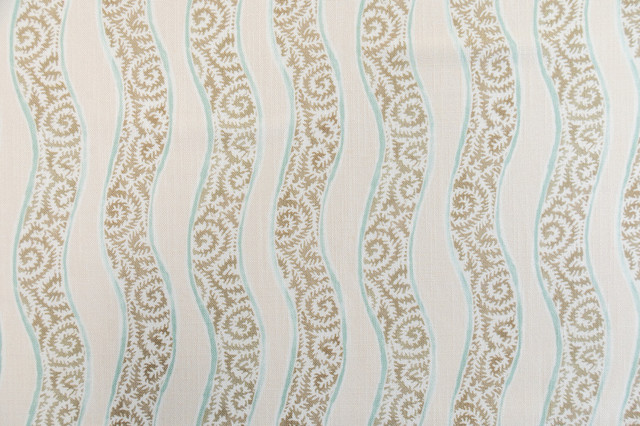 Seychelles Beach by Roth & Tompkins Fabric - 50% Cotton, 35% Viscose, 15% Linen - India - 15,000 - V: 11.5"  H: 9" - 54" - Fabric Carolina -