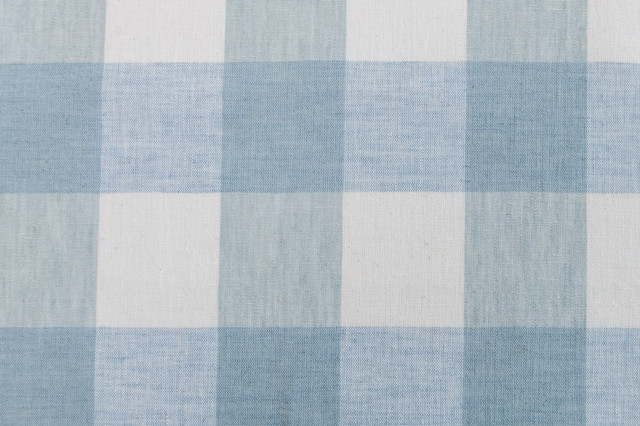 Vespa Check Sky by Roth & Tompkins Fabric