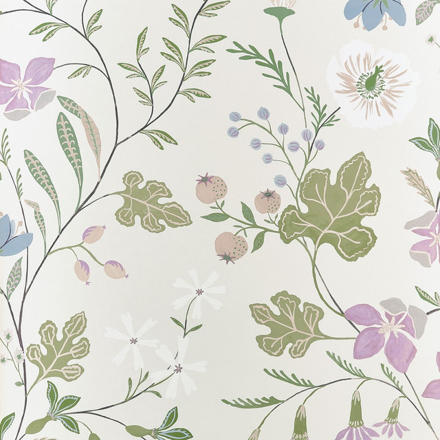 Bloom Lilac T14623 by Thibaut Wallpaper Thibaut Wallpaper Bloom Lilac T14623Wallpaper FAIRHAVEN Non Woven Repeat: H: , V: 36 27 - Fabric Carolina -