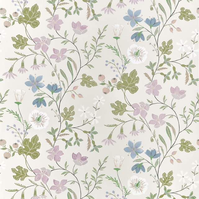 Bloom Lilac F914623 by Thibaut Fabric Thibaut Fabric Bloom Lilac F914623Fabric FAIRHAVEN FABRIC BOOK 100% Cotton Repeat: H: 54, V: 35.5 54 - Fabric Carolina -