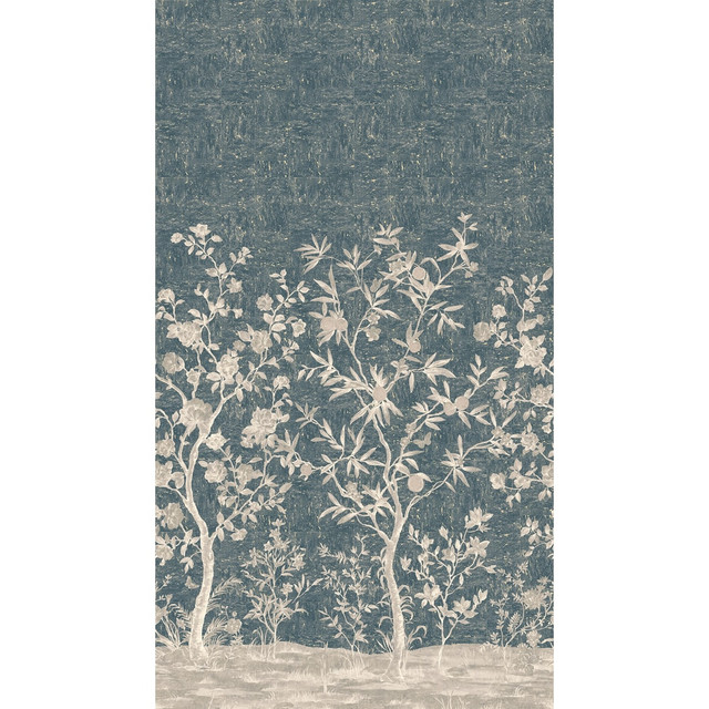 Indira Mural 3 Panel Set Mineral TM4515 by Thibaut Designer Wallpaper Thibaut Wallpaper INDIRA MURAL Mineral TM4515Wallpaper MURAL RESOURCE Wallpaper Repeat: H: , V:  81 - Fabric Carolina -
