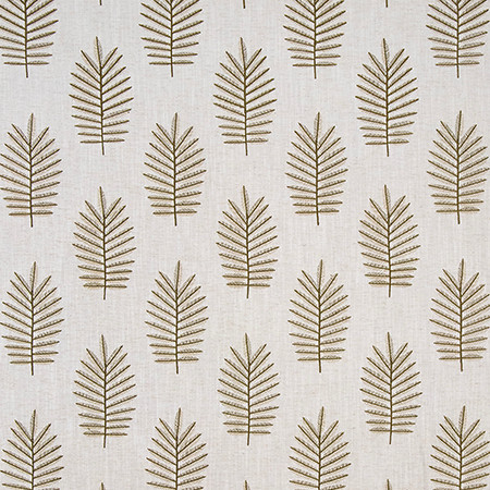 Autumn Fern Dill by Carole Designer Fabric Verdant Vision Base: 82% POLYESTER, 11% COTTON, 7% LINEN Embr: 100% VISCOSE INDIA 75,000 Wyzenbeek Double Rubs 8 3/4" V , 9 1/4" H 55*" Carole Fabrics Fabric - Swanky Fabrics -
