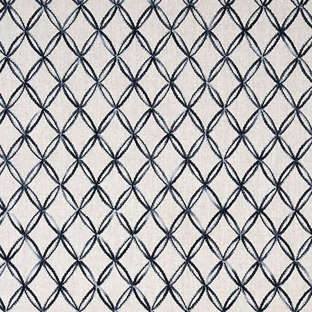 Inside And Out Denim 3467111001 by Carole Exclusive Designer Blue Horizon Base: 90% POLYESTER, 10% LINEN Embr: 100% SPUN VISCOSE INDIA 3 3/4" V , 2 3/4" H 52*" Carole Fabrics Fabric - Swanky Fabrics -