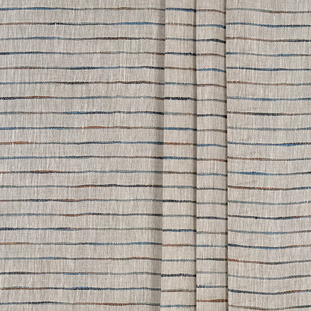 Line Dance Indigo by Carole Designer Fabric Ethereal Elegance 90% LINEN, 10% VISCOSE INDIA 1" V 54" Carole Fabrics Fabric - Swanky Fabrics -
