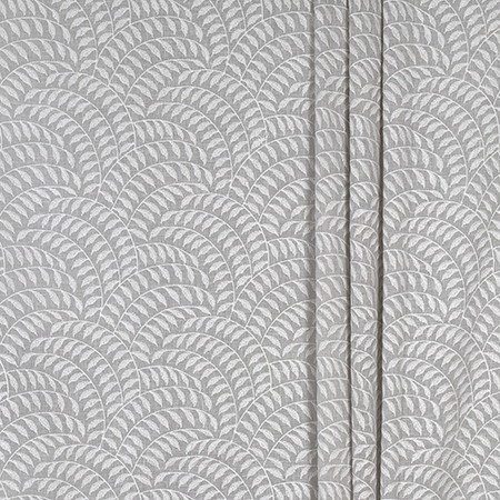 Sanctuary Grey by Carole Designer Fabric Ethereal Elegance Base: 60% COTTON, 40% POLYESTER Embr: 50% COTTON, 50% VISCOSE INDIA 6 3/8" V, 6 5/8" H 53*" Carole Fabrics Fabric - Swanky Fabrics -