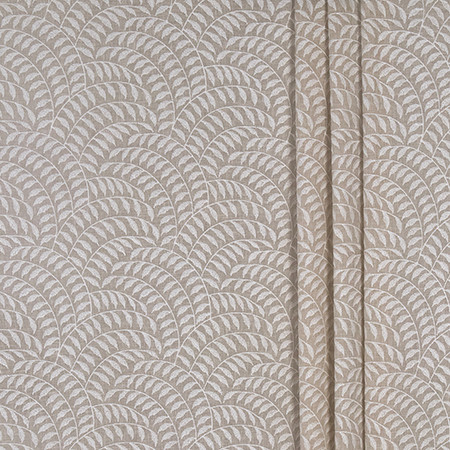 Sanctuary Linen by Carole Designer Fabric Ethereal Elegance Base: 60% COTTON, 40% POLYESTER Embr: 50% COTTON, 50% VISCOSE INDIA 6 3/8" V, 6 5/8" H 53*" Carole Fabrics Fabric - Swanky Fabrics -