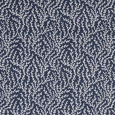Seascape Dark Denim 6066111002 by Carole Exclusive Designer La Petite 97% POLYESTER, 3% LINEN CHINA 50,000 Wyzenbeek Double Rubs 6 3/4" V, 6 3/4" H 56" Carole Fabrics Fabric - Swanky Fabrics -
