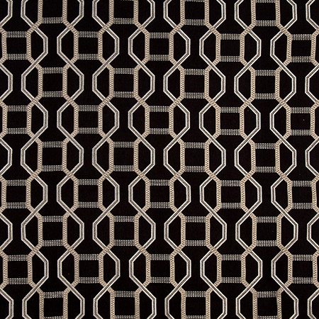 Tile It Out Onyx by Carole Designer Fabric Natural Harmony Base: 52% COTTON, 48% POLYESTER Embr: 100% POLYESTER INDIA 15,000 Wyzenbeek Double Rubs 9 1/4" V , 8 3/4" H 53 1/4*" Carole Fabrics Fabric - Swanky Fabrics -