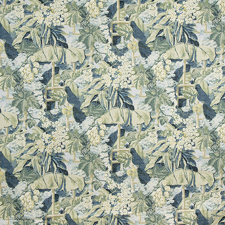 Tropical Drama Aegean 7173211000 by Carole Exclusive Designer Verdant Vision 100% COTTON PERU 30,000 Wyzenbeek Double Rubs 27" V , 13 1/2" H 54" Carole Fabrics Fabric - Swanky Fabrics -