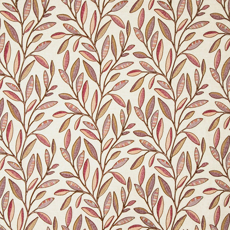 Role To Play Berry by Carole Fabric Golden Hour Base: 52% Cotton, 48% Polyester Embr: 60% Viscose, 28% Cotton, 12% Polyester India 9 1/2" V, 17 1/4" H 52*" Carole Fabrics Fabric - Fabric Carolina -