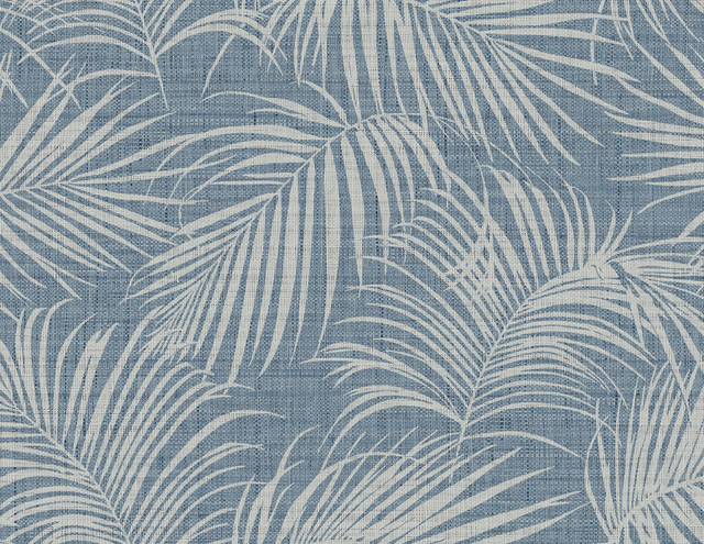 Jiva Nile Blue AG60902 by Seabrook Designs Wallpaper Bali Tropical 20 oz. Type II Vinyl United States 60.75 sq ft 27" Seabrook Wallpaper - Fabric Carolina -