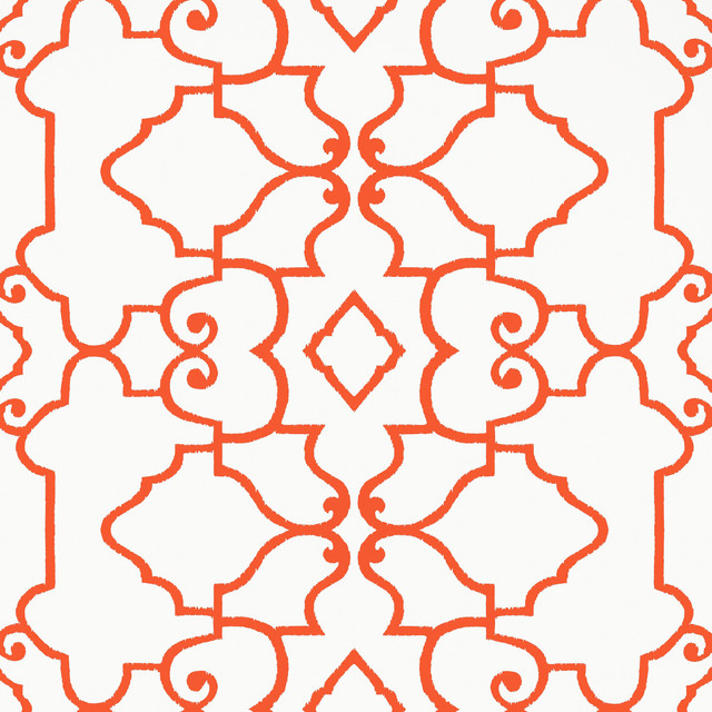 Ogden Coral T14255 by Thibaut Wallpaper