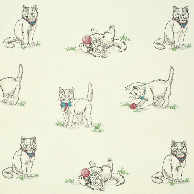 Feline Fine Emb Mocha 481240 by PKL Studio Fabric