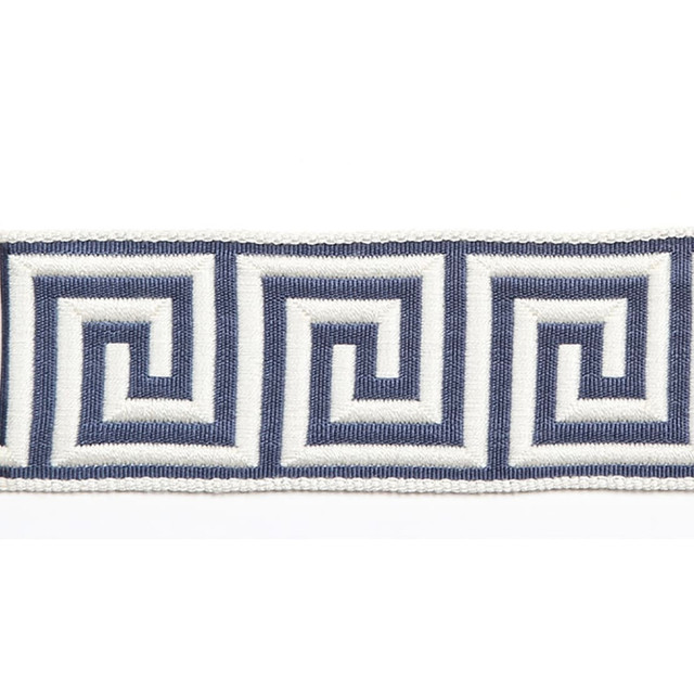 Hellenic Key Jacquard 2" Tape Denim by Europatex Trim