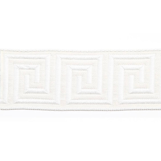 Hellenic Key Jacquard 2" Tape White by Europatex Trim