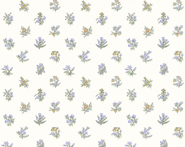 Summer Flora Wallcovering Lavender SCWP81053D0010 by Scalamandre Wallpaper