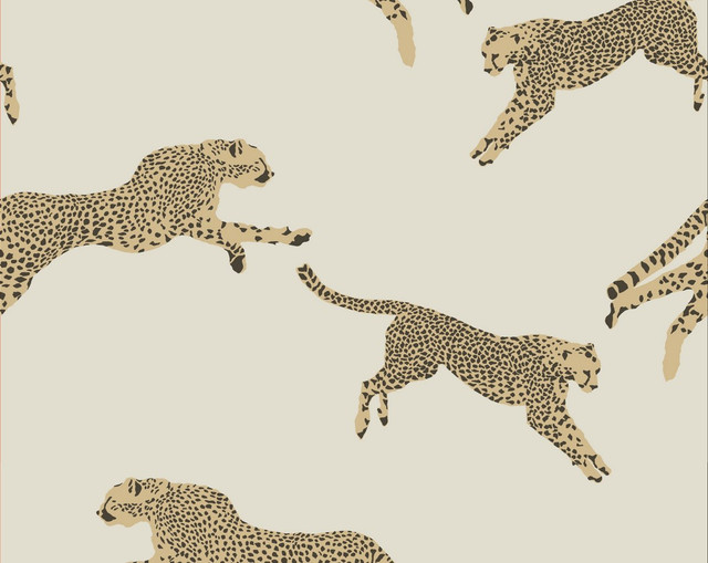 Leaping Cheetah Dune SCWP88449D0001 by Scalamandre Wallpaper