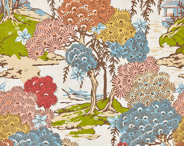 Sea Of Trees Wallcovering Sunrise SCWP88553D0001 by Scalamandre Wallpaper