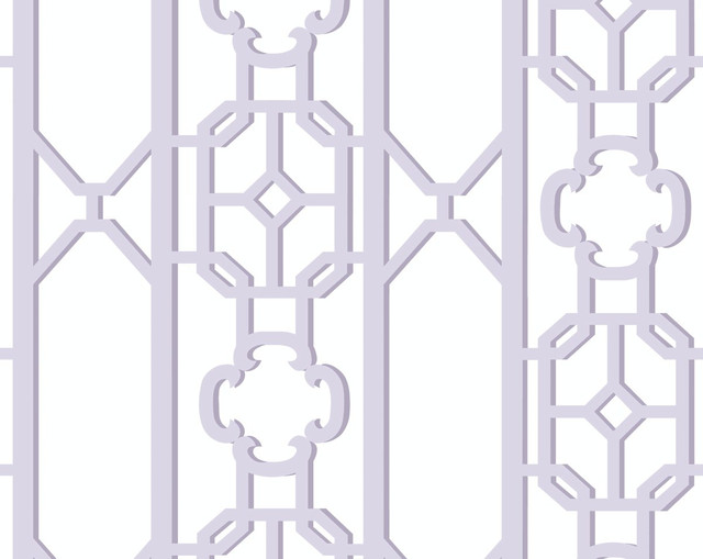 Joanna Fret Lavender SCWP88582D0013 by Scalamandre Wallpaper