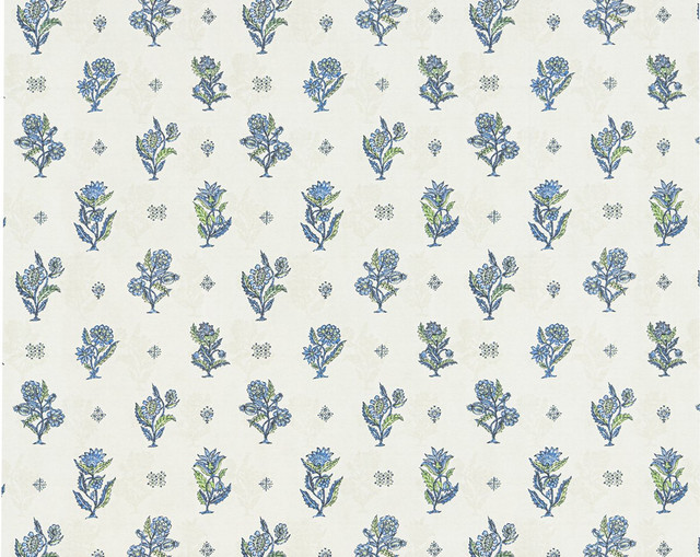 Calico Wallcovering Lapis Olive SCWP88612D0006 by Scalamandre Wallpaper