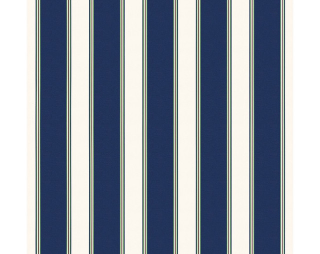 Accordion Stripe Lapis WWWP88611D0003 by Old World Weavers Wallpaper