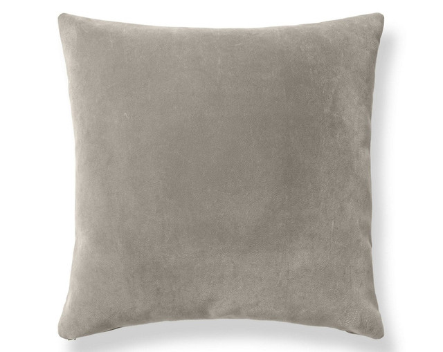 Georgia Suede Pillow 22 X 22 - Nickel H6GEORGPILL3762 by Scalamandre Pillow