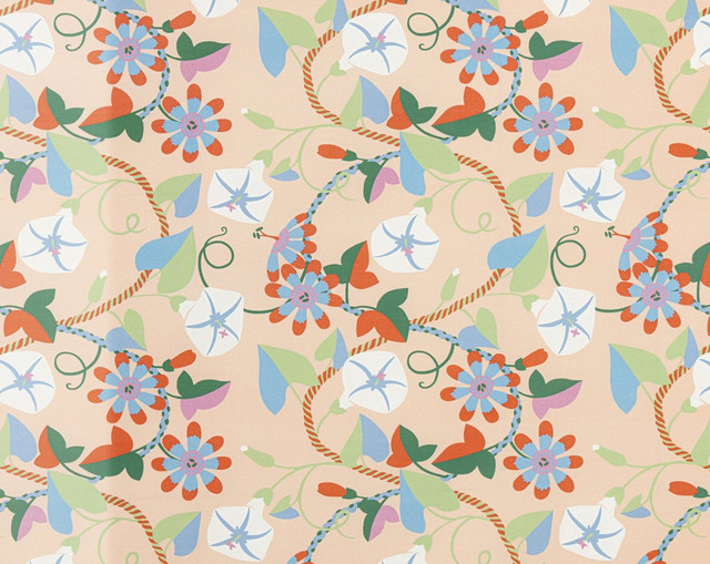 Morning Glory Peach HN166580003 by Hinson Fabric