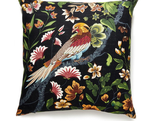 Botany Bay Pillow 24 X 24 - Black Ruby JPSDDK13400002 by Scalamandre Pillow