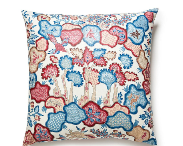 Ziba Pillow 22 X 22 - Peacock Rose JPZIBAPILL0001 by Scalamandre Pillow