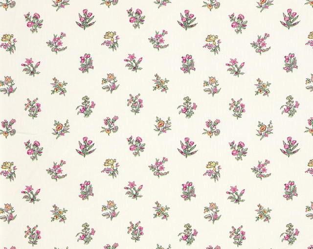 Summer Flora Print Sorbet SC166660004 by Scalamandre Fabric
