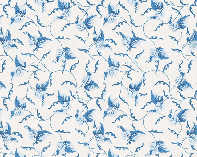 Angle Leaf Print Cobalt SC166670005 by Scalamandre Fabric