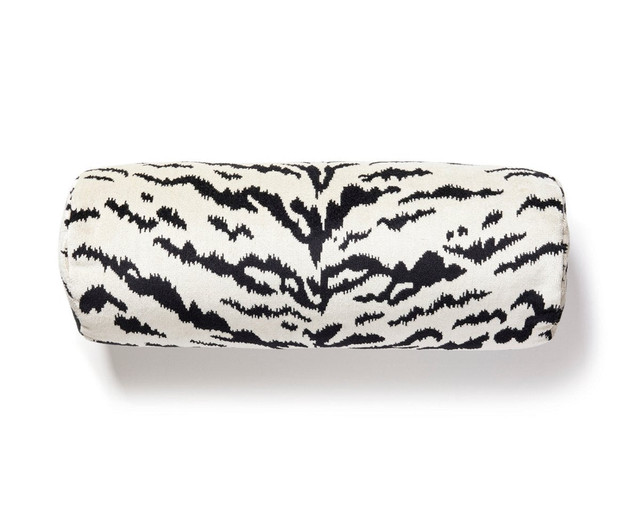 Tigre Pillow 21 X 7 - Off-White & Black SCBTIGRPILL0006 by Scalamandre Pillow