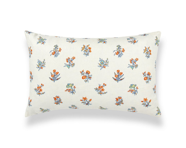 Summer Flora Pillow 22 X 14 - Tangerine Sky SCLBDK166660003 by Scalamandre Pillow