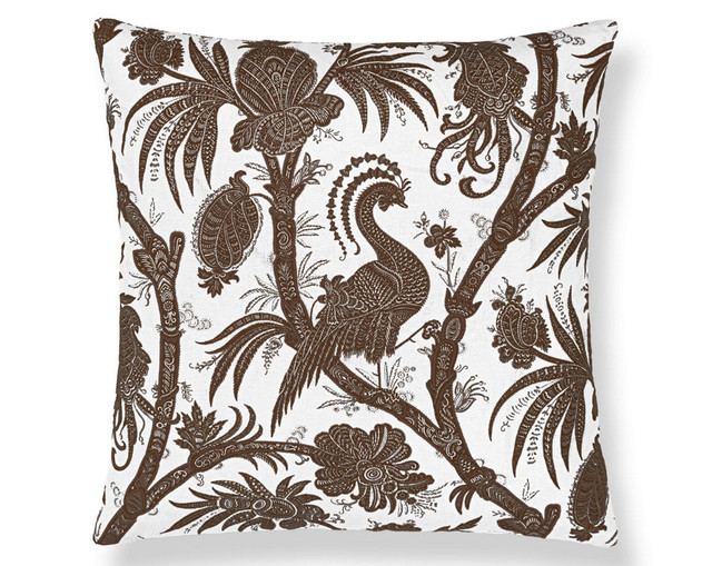 Balinese Peacock Pillow 22 X 22 - Java SCSDDK165750006 by Scalamandre Pillow