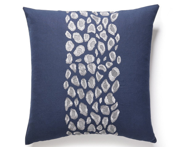 Catwalk Embroidery Pillow 22 X 22 - Midnight SCSDDK272550004 by Scalamandre Pillow
