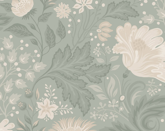 Ava Sage Green WSB04000080 by Sandberg Wallpaper