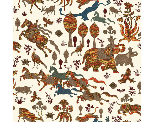Legends Print Autumn WW166620001 by Old World Weavers Fabric
