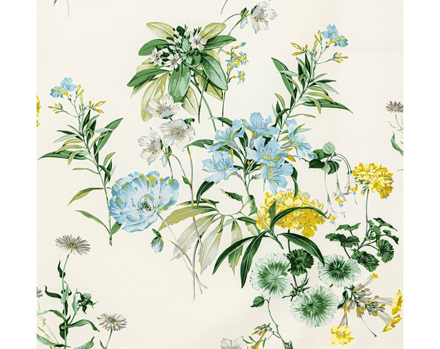 Parfumerie Blue Yellow WW166630003 by Old World Weavers Fabric