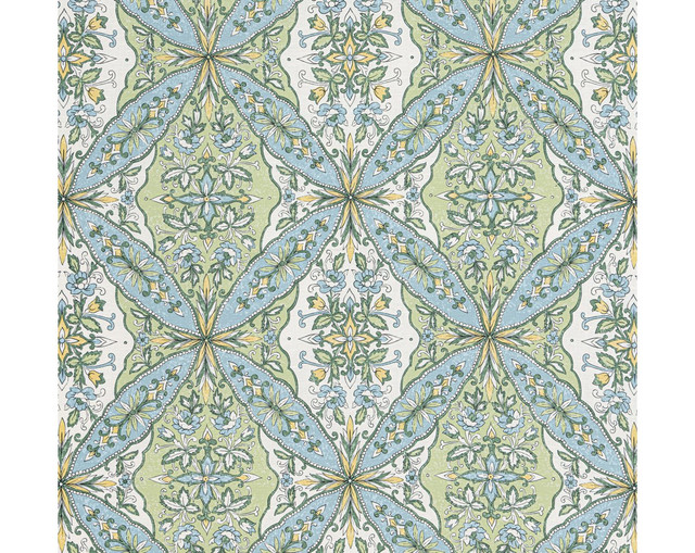 Provence Aqua Meadow WW166640001 by Old World Weavers Fabric