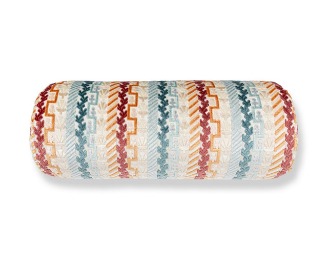 Villelaure Pillow 21 X 7 - Orange Teal WWBADK273400002 by Scalamandre Pillow