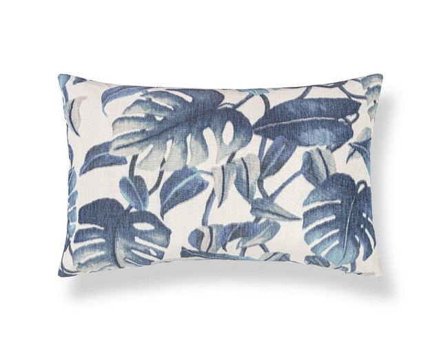Rainforest Warp Print Pillow 22 X 14 - Blue Mirage WWLBDK166590002 by Scalamandre Pillow