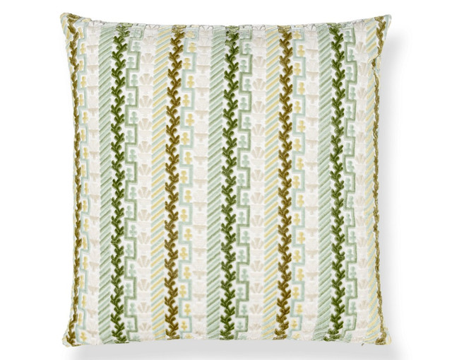Villelaure Pillow 22 X 22 - Moss WWSDDK273400004 by Scalamandre Pillow