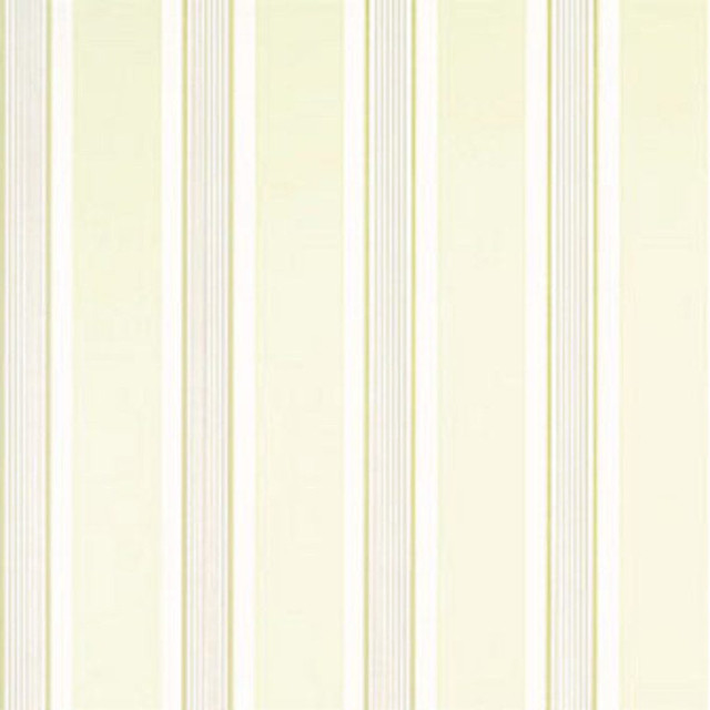Metro Stripe Beige on White T2845 by Thibaut Wallpaper