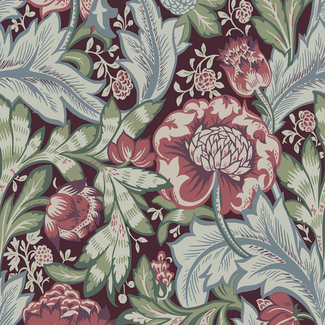 Chester Stripe Brown T123 by Thibaut Wallpaper