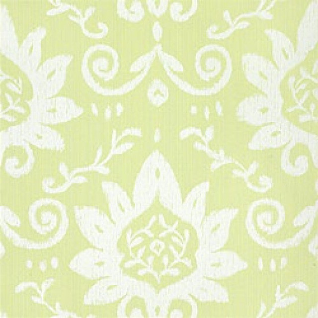 Bridgewater Damask Green T159 by Thibaut Wallpaper