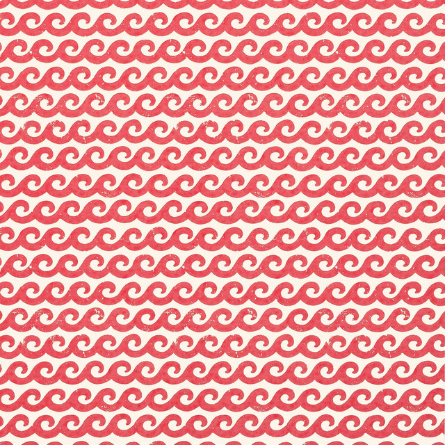 Shore Thing Pink T16030 by Thibaut Wallpaper